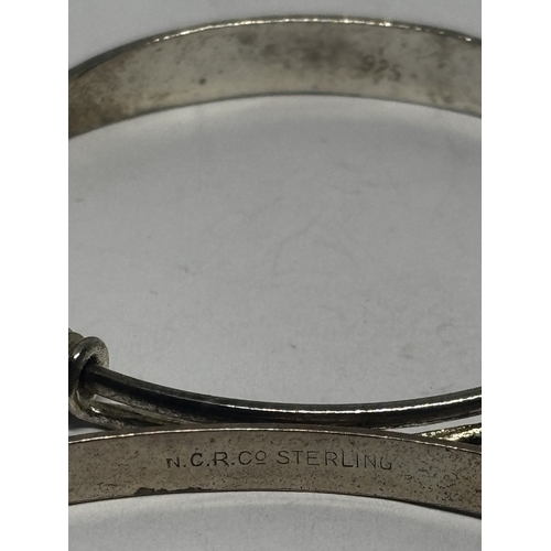 565 - TWO SILVER BANGLES GROSS WEIGHT 12.72 GRAMS