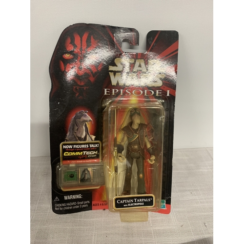 304 - SIX NEW AND BOXED STAR WARS FIGURES AND ACCESSORIES