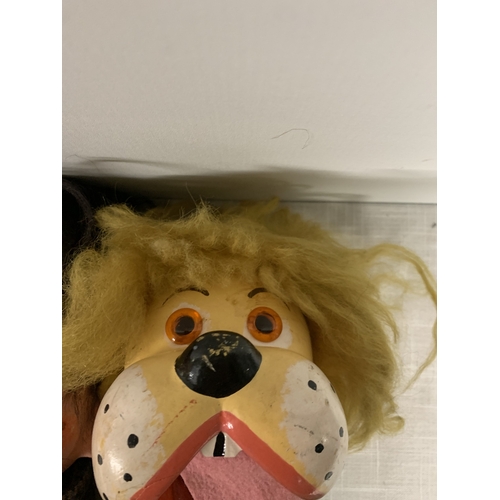 324 - THREE VENTRILOQUOISTS DUMMIES TO INCLUDE LION AND TWO MALES (ONE A/F)