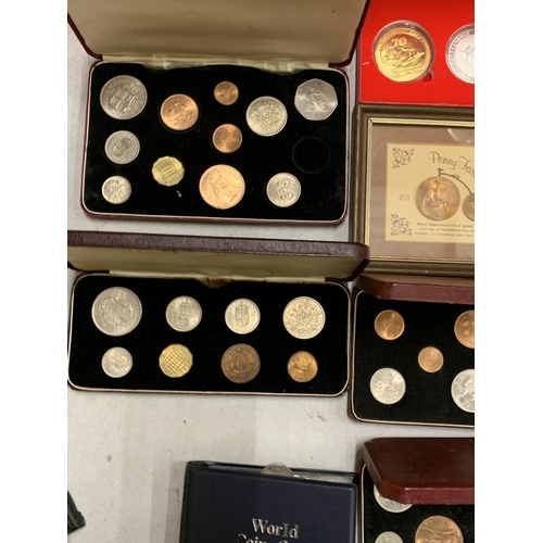 A LARGE COLLECTION OF COINS TO INCLUDE GREAT CITIES OF THE WORLD 6 ...