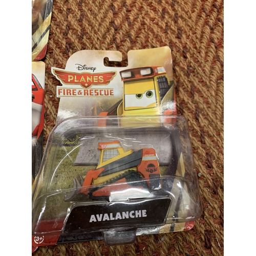 352 - SIX NEW AND PACKAGED MATTEL, DISNEY PLANES FIRE AND RESCUE VEHICLES TO INCLUDE DRIP. AVALANCHE, BLAC... 