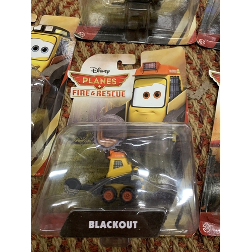 352 - SIX NEW AND PACKAGED MATTEL, DISNEY PLANES FIRE AND RESCUE VEHICLES TO INCLUDE DRIP. AVALANCHE, BLAC... 