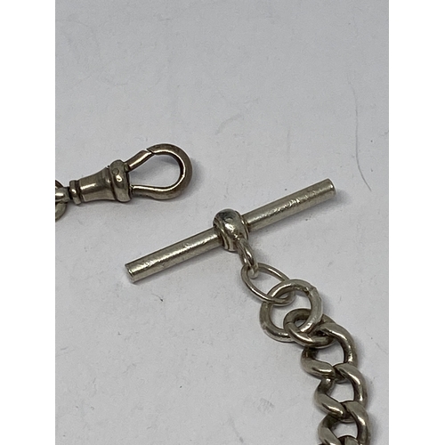 771 - A SILVER HALF ALBERT WATCH CHAIN GROSS WEIGHT 13.51 GRAMS