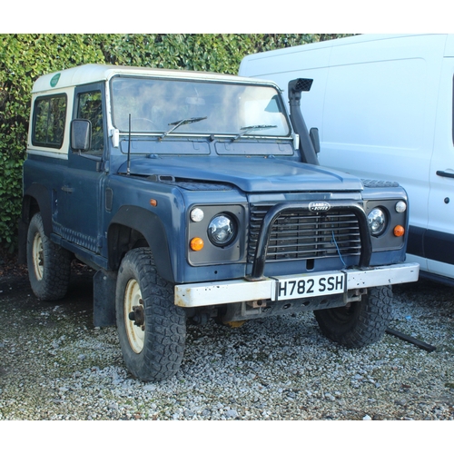A LAND ROVER 90 SW DT H782SSH FIRST REG 09/08/90 DIESEL TDi APPROX ...