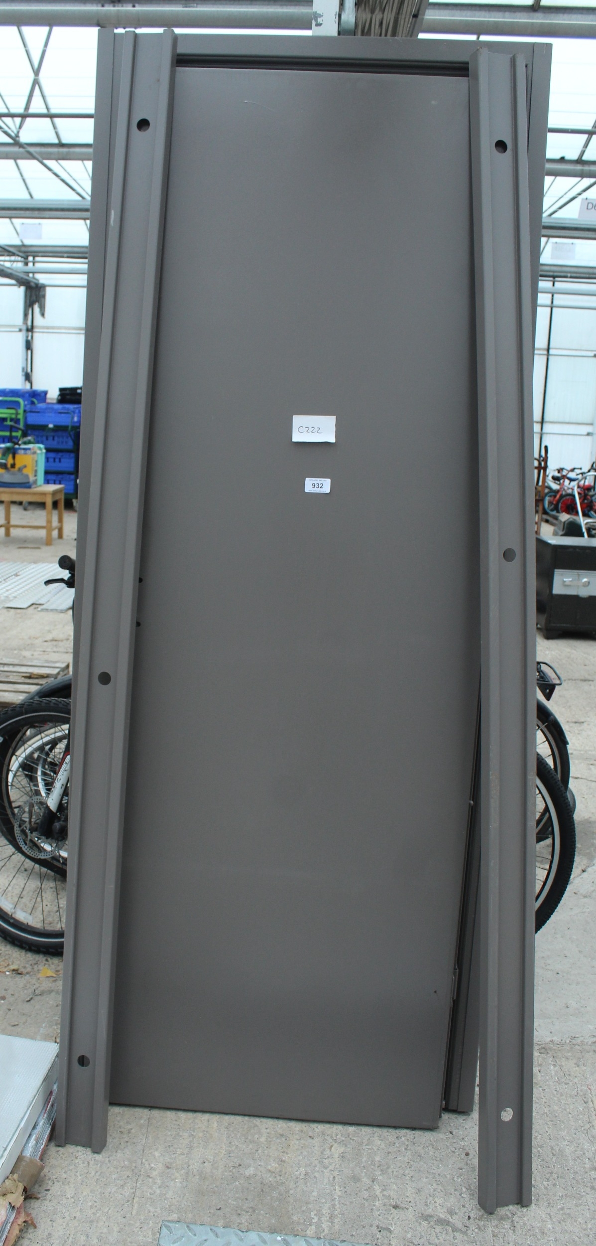 4 METAL SECURITY DOORS AND FRAME NO VAT