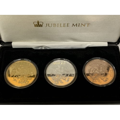 THREE BOXED PROOF COINS