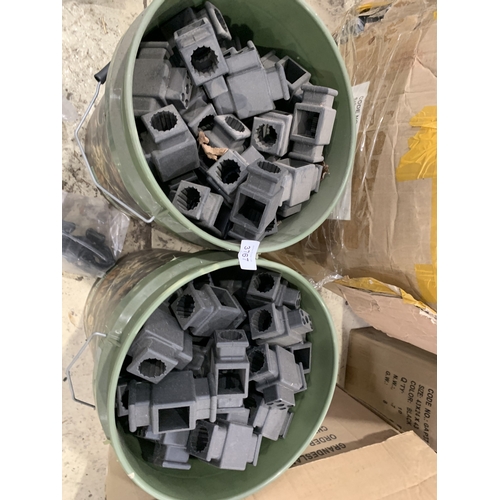 3767 - TWO BUCKETS OF SEAT BOX SPARES