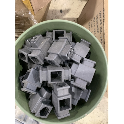 3767 - TWO BUCKETS OF SEAT BOX SPARES