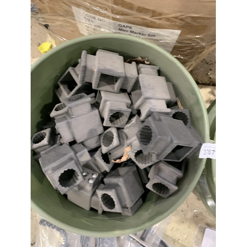 3767 - TWO BUCKETS OF SEAT BOX SPARES