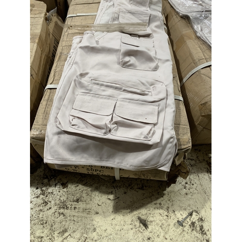 3856 - FIFTY BEIGE FLY FISHING VESTS SIZE XL