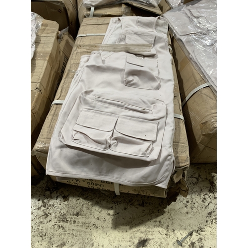 3864 - FIFTY BEIGE FLY FISHING VESTS SIZE XL