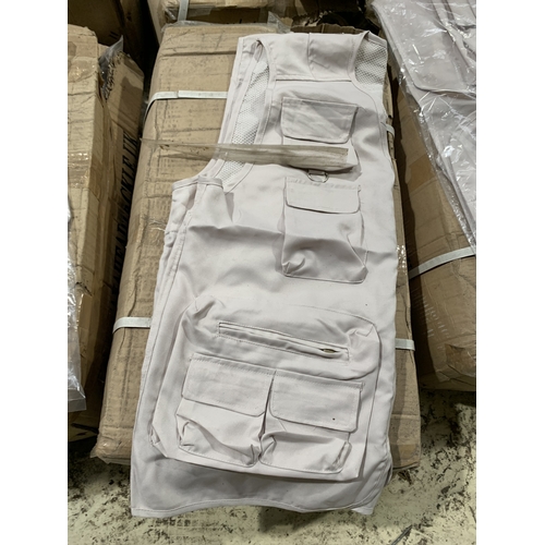 3865 - FIFTY BEIGE FLY FISHING VESTS SIZE XL