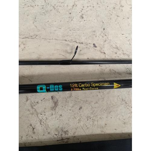 3957 - FOUR 12FT CARBON SPECIMEN 2.7LB CARP ROD