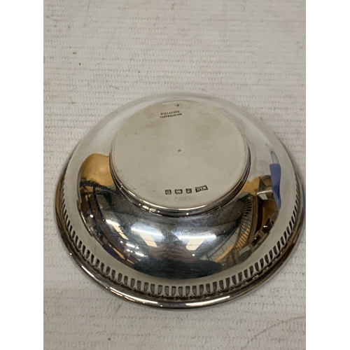 18 - A HALLMARKED BIRMINGHAM SILVER BON BON DISH WEIGHT 66.2 GRAMS, WIDTH 10CM