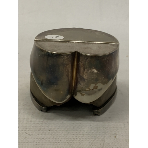 21 - A TAXIDERMY HORSE'S HOOF WITH EPNS INKWELL