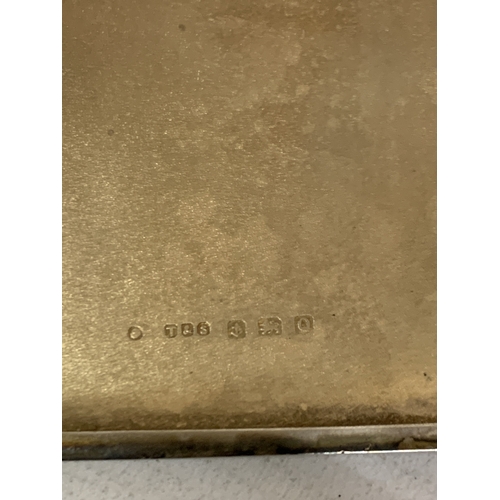 41 - A HALLMARKED BIRMINGHAM SILVER CIGARETTE CASE, WEIGHT 128.3 GRAMS, WIDTH 9CM LENGTH 12CM