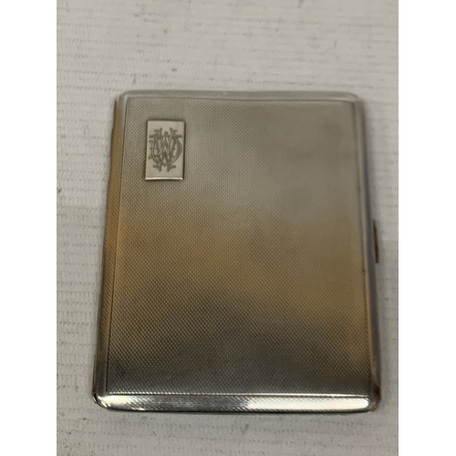 41 - A HALLMARKED BIRMINGHAM SILVER CIGARETTE CASE, WEIGHT 128.3 GRAMS, WIDTH 9CM LENGTH 12CM