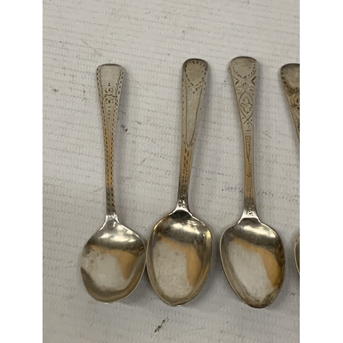 43 - SIX HALLMARKED SILVER GEORGIAN SPOONS WEIGHT 64.8 GRAMS