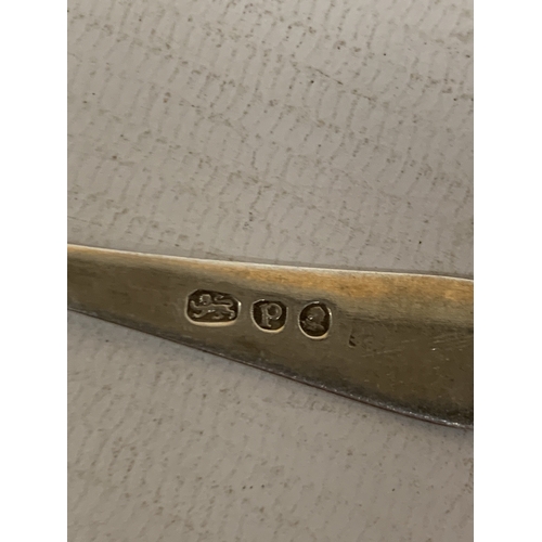 43 - SIX HALLMARKED SILVER GEORGIAN SPOONS WEIGHT 64.8 GRAMS