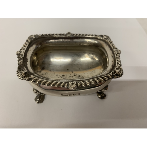 44 - A HALLMARKED BIRMINGHAM SILVER SALT CELLAR BOWL WEIGHT 60.4 GRAMS