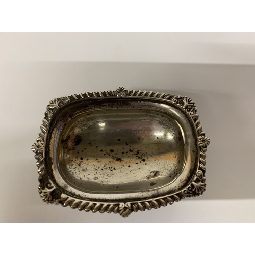44 - A HALLMARKED BIRMINGHAM SILVER SALT CELLAR BOWL WEIGHT 60.4 GRAMS
