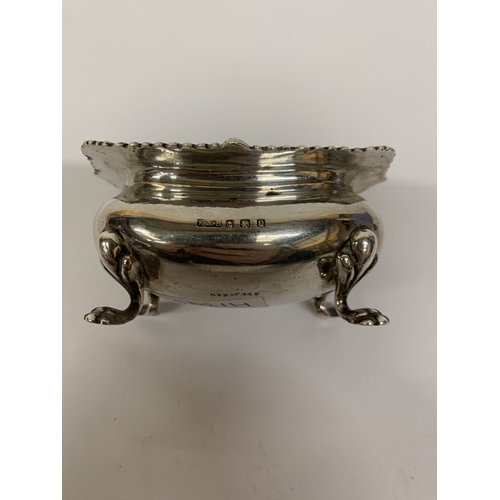 44 - A HALLMARKED BIRMINGHAM SILVER SALT CELLAR BOWL WEIGHT 60.4 GRAMS