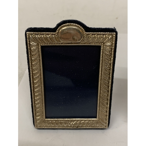 49 - TWO SMALL PHOTO FRAMES BOTH HALLMARKED SHEFFIELD SILVER