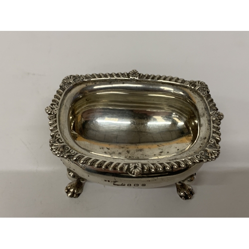 52 - A HALLMARKED BIRMINGHAM SILVER SALT CELLAR BOWL WEIGHT 59.4 GRAMS