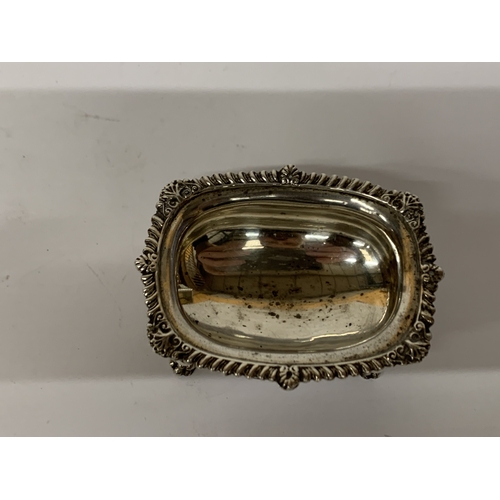 52 - A HALLMARKED BIRMINGHAM SILVER SALT CELLAR BOWL WEIGHT 59.4 GRAMS