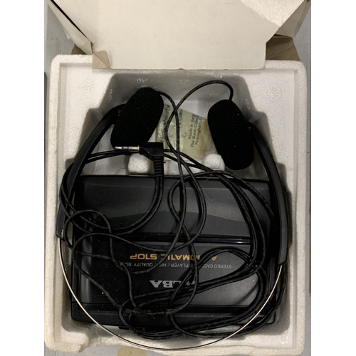 151 - A VINTAGE BOXED ALBA PERSONAL STEREO CASETTE PLAYER