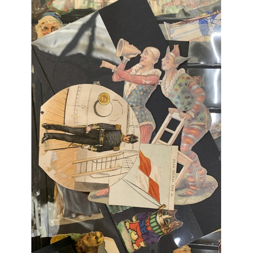 211 - A COLLECTION OF VICTORIAN DECOUPAGE PICTURES