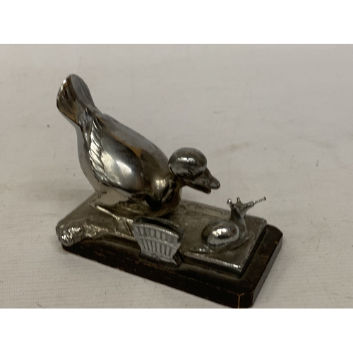 14 - AN ART DECO COCKTAIL STICK HOLDER BY FRENCH CARIACATURIST BENJAMIN RABIER FEATURING A WHITE METAL DU... 