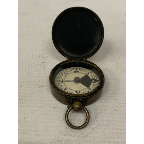 36 - A VINTAGE BRASS, J H STEWARD, LONDON, SERGEANTS COMPASS