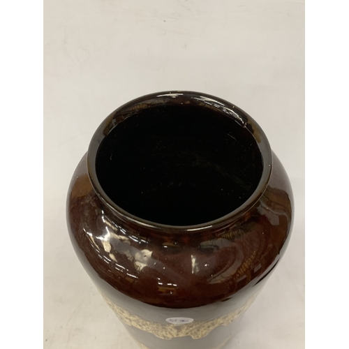 59 - A LARGE WEST GERMAN VASE, HEIGHT APPROX 40CM