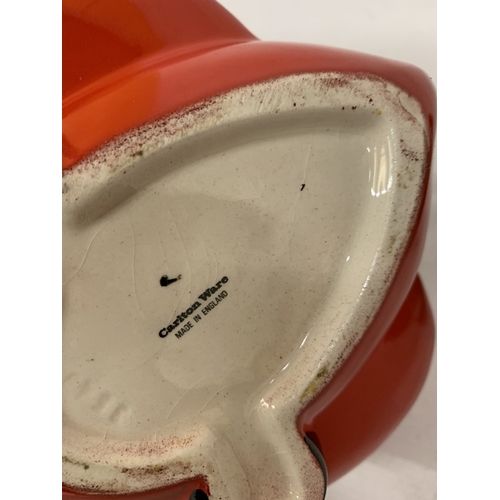 40 - THREE VINTAGE CARLTON WARE AEROPLANE TEAPOTS TO INCLUDE THE LUCY MAY, RED BARON AND BLUE MAX