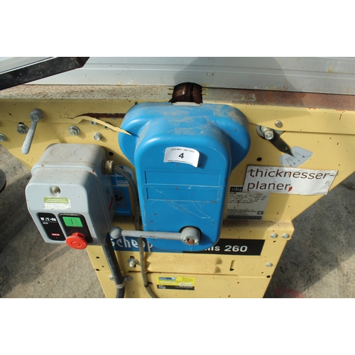 4 - A SCHEPPACH HMS260  PLANER THICKENSER 230V IN WORKING ORDER NO VAT