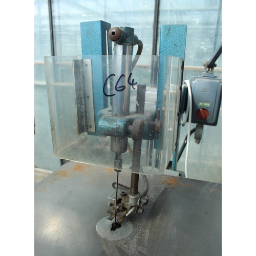 6 - A MEDDINGS SCROLL SAW 3 PHASE WITH LIGHT IN WORKING ORDER NO VAT