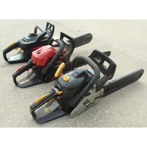 47 - 3 PETROL CHAIN  SAWS  MOUNTFIELD, TITAN, HOMELITE + VAT