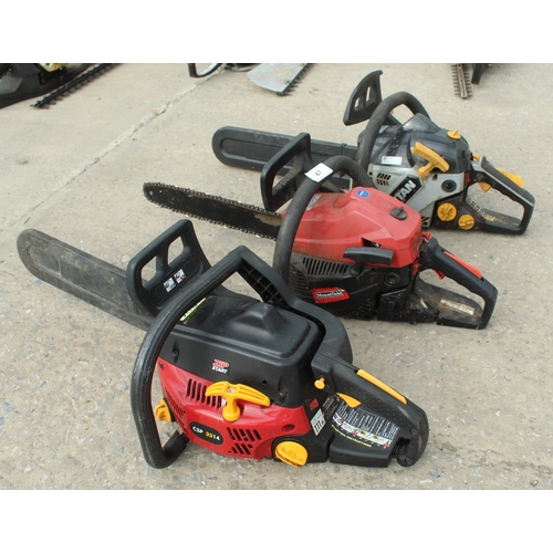 47 - 3 PETROL CHAIN  SAWS  MOUNTFIELD, TITAN, HOMELITE + VAT