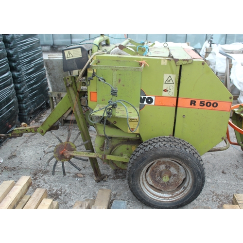 WOLVO R500 MININ ROUND BALER IN GOOD WORKING ORDER NO VAT