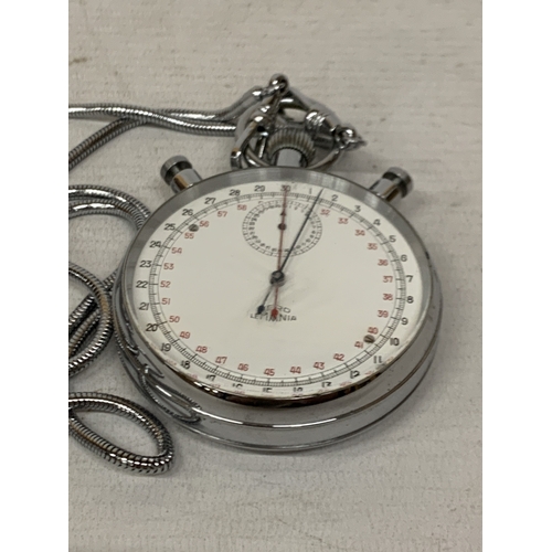 20 - A VINTAGE SWISS MECHANICAL RATTRAPANTE STOPWATCH PRODUCED BY NERO LEMANIA