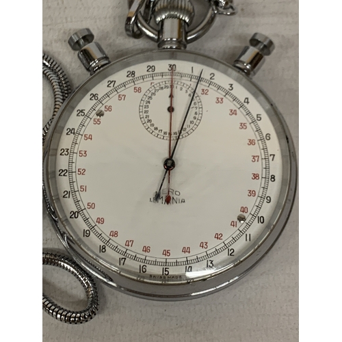 20 - A VINTAGE SWISS MECHANICAL RATTRAPANTE STOPWATCH PRODUCED BY NERO LEMANIA