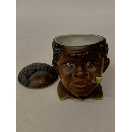 9 - A 19TH CENTURY AMERICANA POTTERY TOBACCO JAR