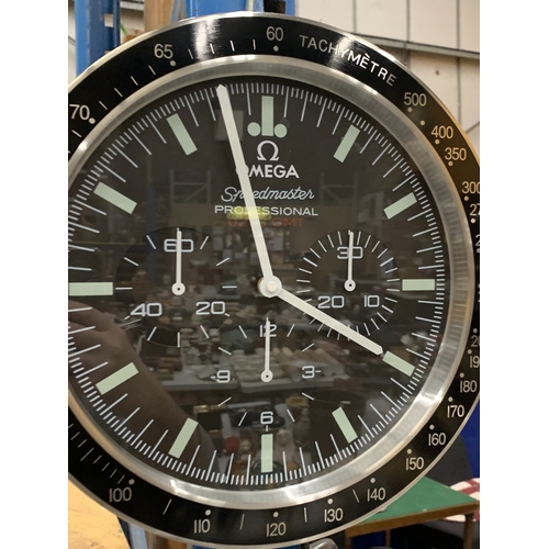 17A - AN OMEGA DEALER'S WALL CLOCK