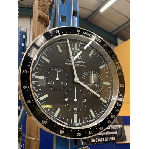 17A - AN OMEGA DEALER'S WALL CLOCK