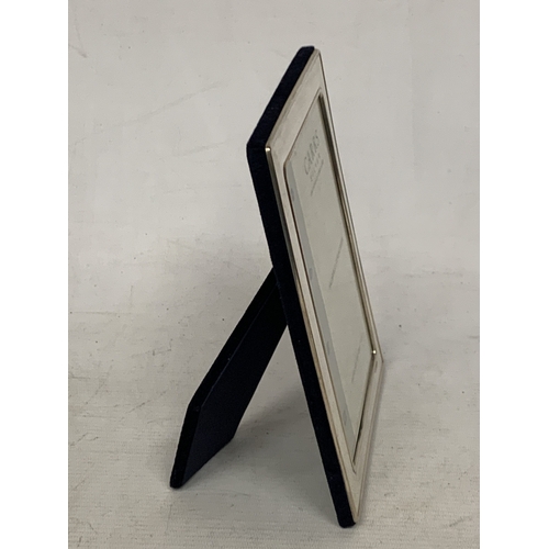 25 - A HALLMARKED SILVER PHOTO FRAME, 18CM X 13CM BOXED