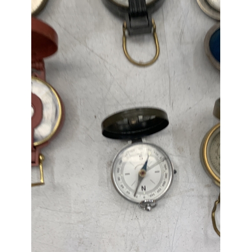 26 - A COLLECTION OF SIX COMPASSES