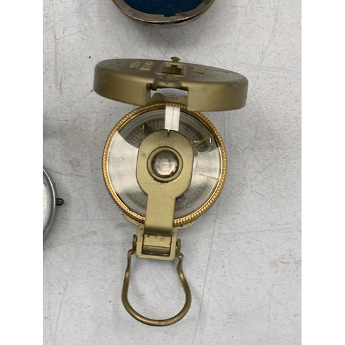 26 - A COLLECTION OF SIX COMPASSES
