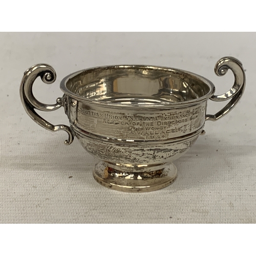 3 - A HALLMARKED BIRMINGHAM SILVER 1934 GOLF TROPHY, WEIGHT 94.12g