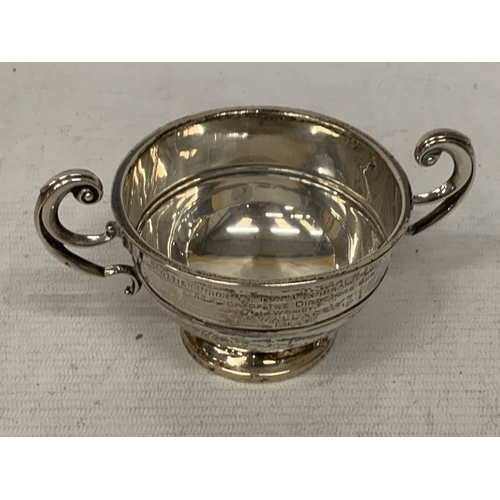 3 - A HALLMARKED BIRMINGHAM SILVER 1934 GOLF TROPHY, WEIGHT 94.12g